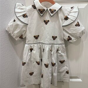 Burberry White Dress with Iconic Pattern